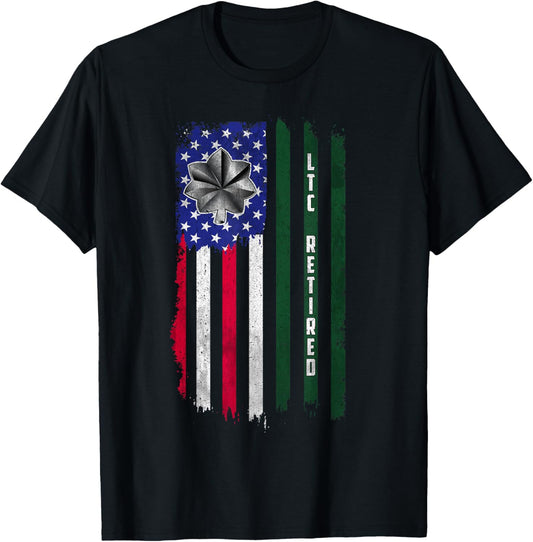 Retired O 5 Lieutenant Colonel Ltc Rank American Flag Papa