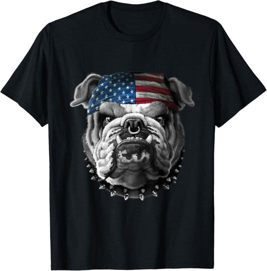 American Bulldog American Flag Usa