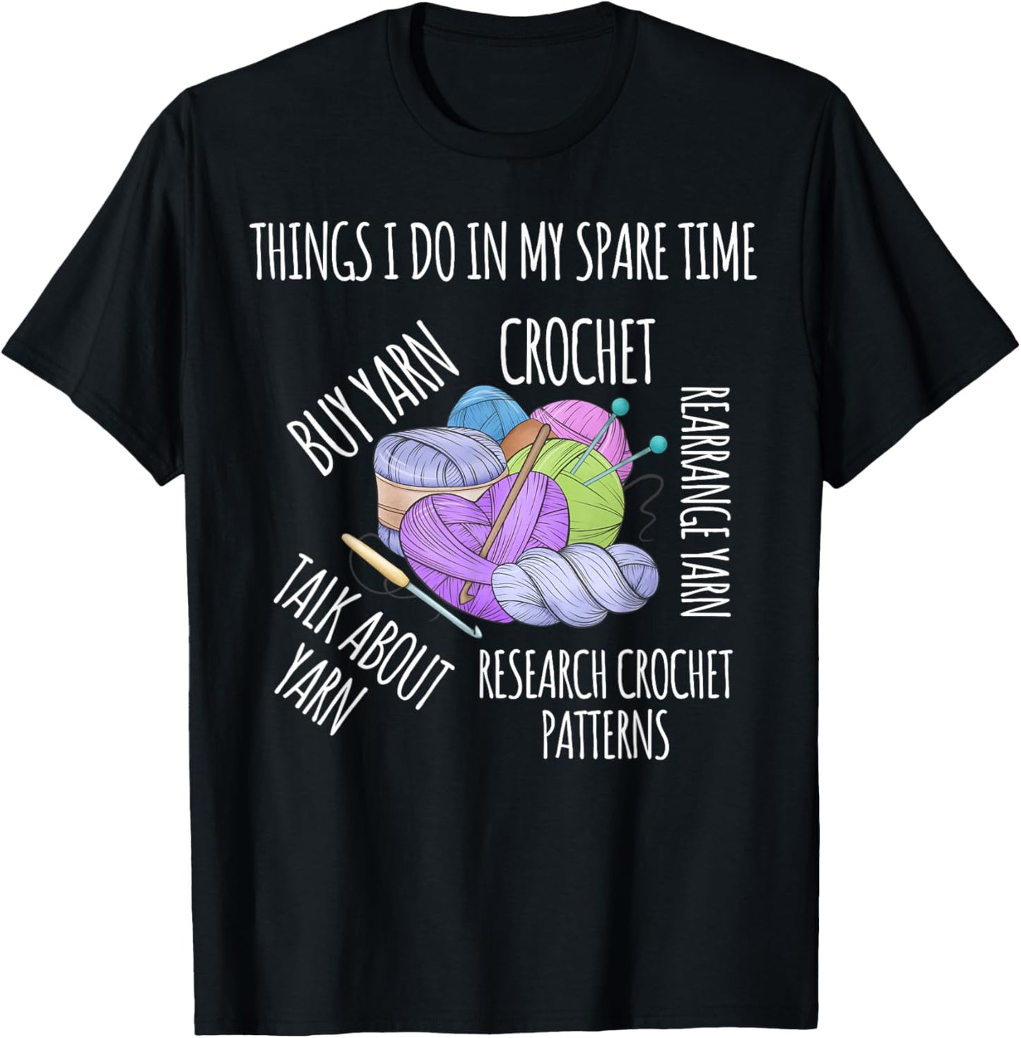 Funny Saying In My Spare Time Talk About Yarn Women Crochet