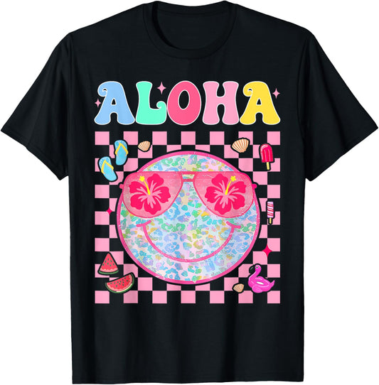 Aloha Shirt Cute Face Vacation Men Women Kids Hawaiian