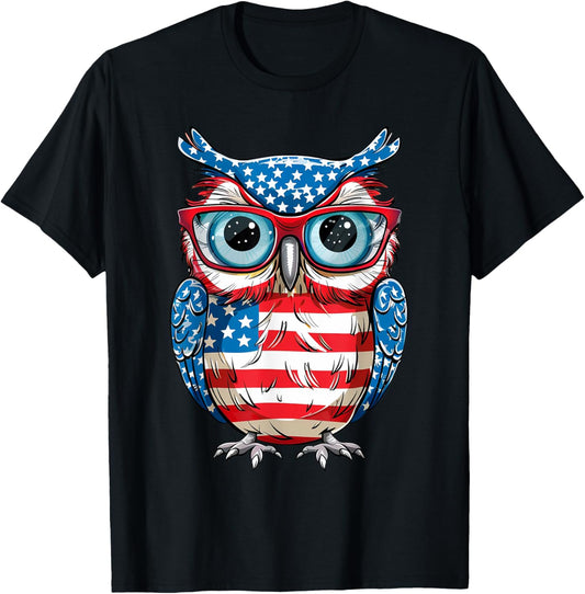 Owl American Flag 4Th Of July Day Animal Owl Gifts For Women