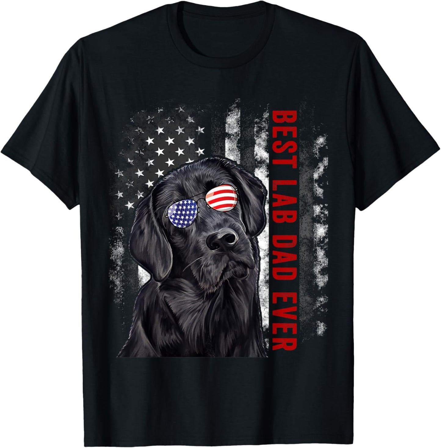 Best Lab Dad Ever Labrador Dog American Flag Fathers Day