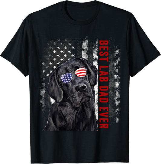 Best Lab Dad Ever Labrador Dog American Flag Fathers Day