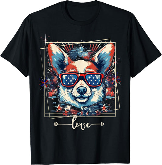 4Th Of July American Flag Patriotic Corgi Lovers Dog