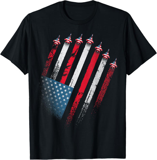 Patriotic Usa Flag Fighter Jets Boys 4Th Of July