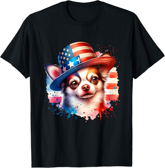 Patriotic 4Th Of July Chihuahua Dog American Usa Flag Women