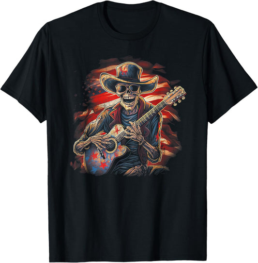 Guitar 4Th Of July Gift American Flag Usa Country Music