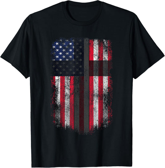American Flag Cross For Patriotic Usa Christians God Faith