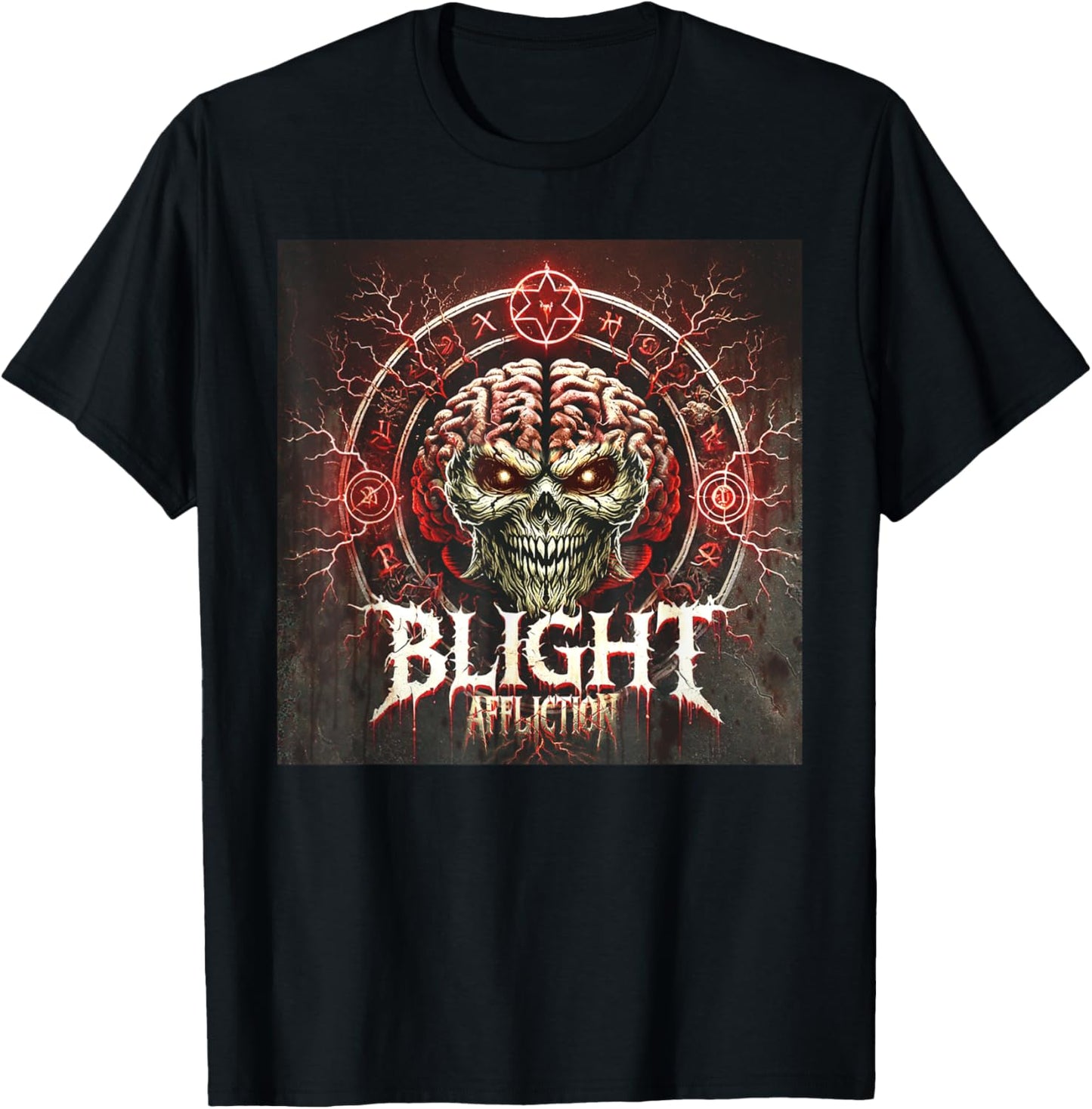 Crusader Games Blight Affliction Unisex Adults T Shirt   Black   Small   Short Sleeve   Modern Classic Fit   Crew Neck   Graphic   Pull On   1 Count