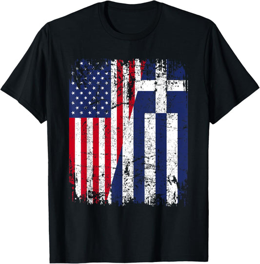 Greek American Flag Men Women Kids Greece