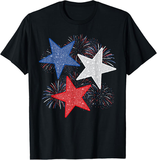 Stars American Flag Fireworks 4Th Of July Independence Day