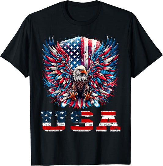 Patriotic Eagle Usa Flag Design Graphic