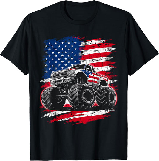Monster Truck Usa Flag American