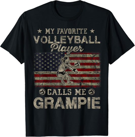 My Favorite Volleyball Player Calls Me Grampie Usa Flag