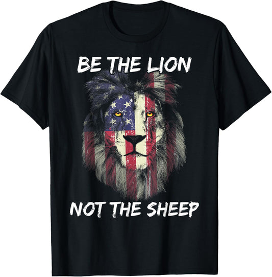 Usa Flag Patriotic Lion American Be The Lion Not The Sheep