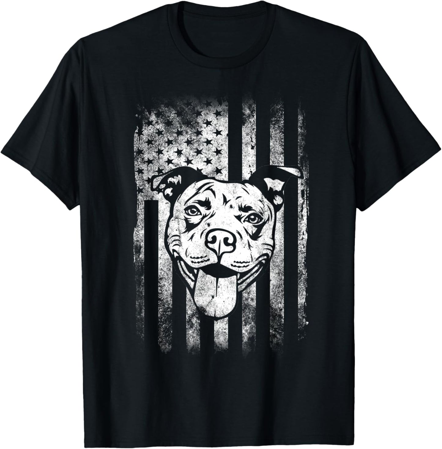 Patriotic Pitbull American Flag Dog Lover