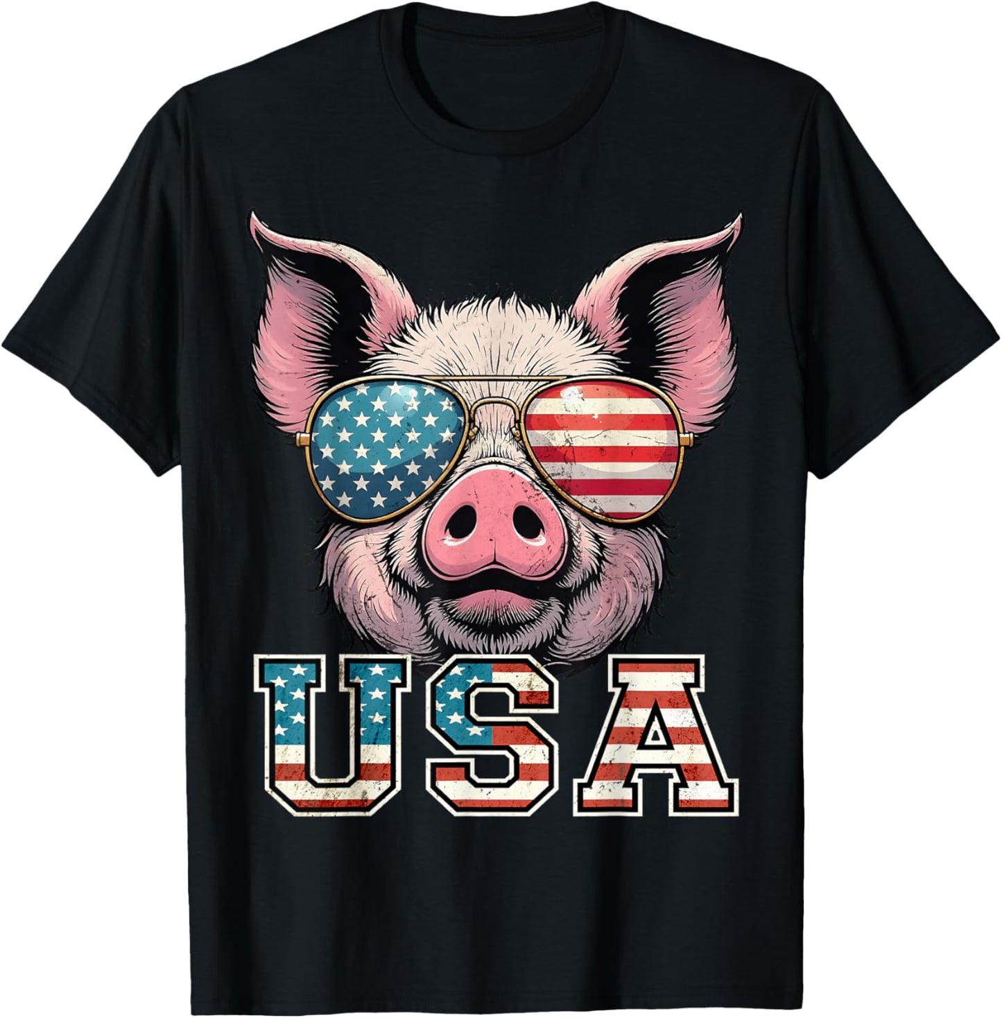 Pig Usa 4Th Of July American Flag Patriotic