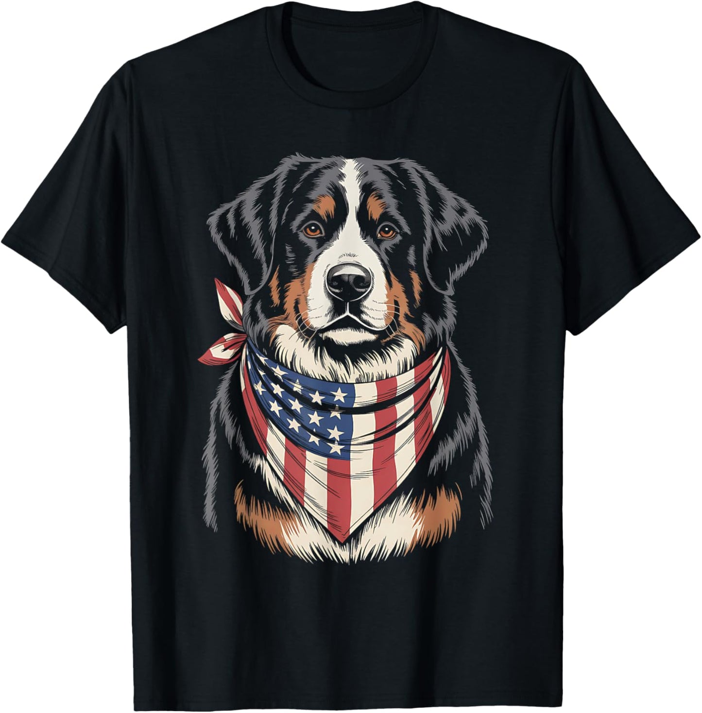 4Th Of July Bernese Mountain Dogs American Flag