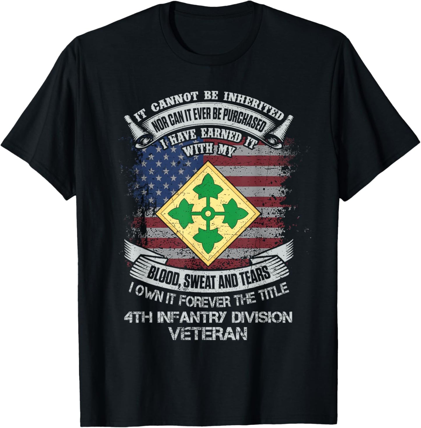 Own Forever The Title 4Th Infantry Division Veteran Flag Usa
