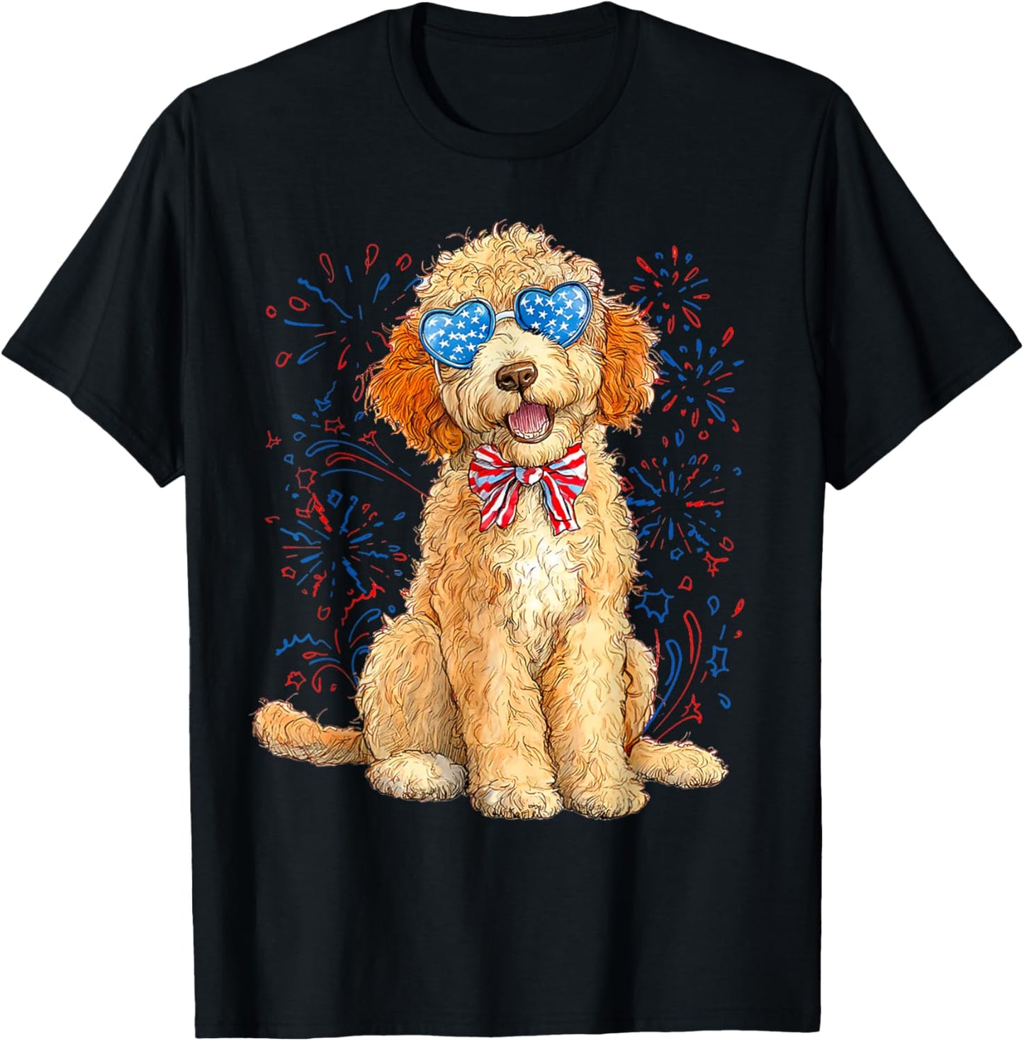 Goldendoodle 4Th Of July Patriotic Golden Doodle Dog Women
