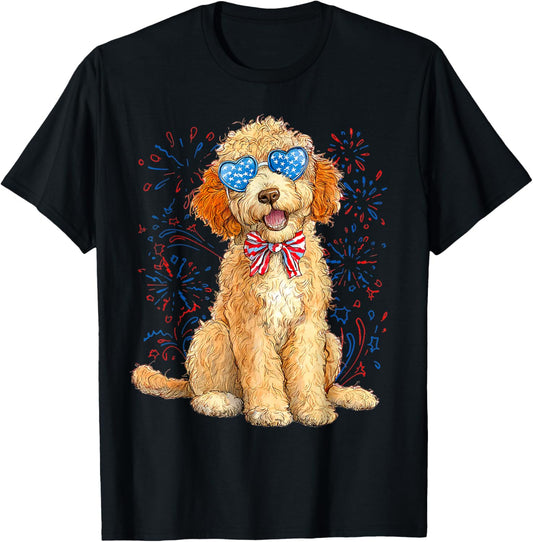 Goldendoodle 4Th Of July Patriotic Golden Doodle Dog Women