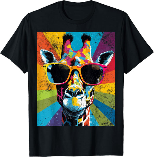 Giraffe Vintage Sunglasses Funny African Animal Lover