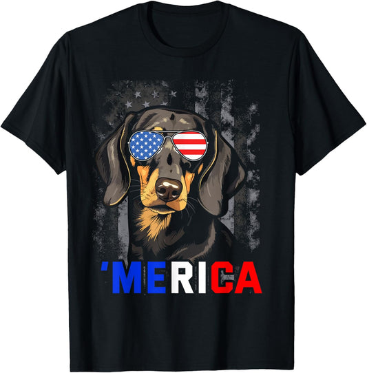 Dachshund Wiener American Usa Flag 4Th Of July Fourth Dog