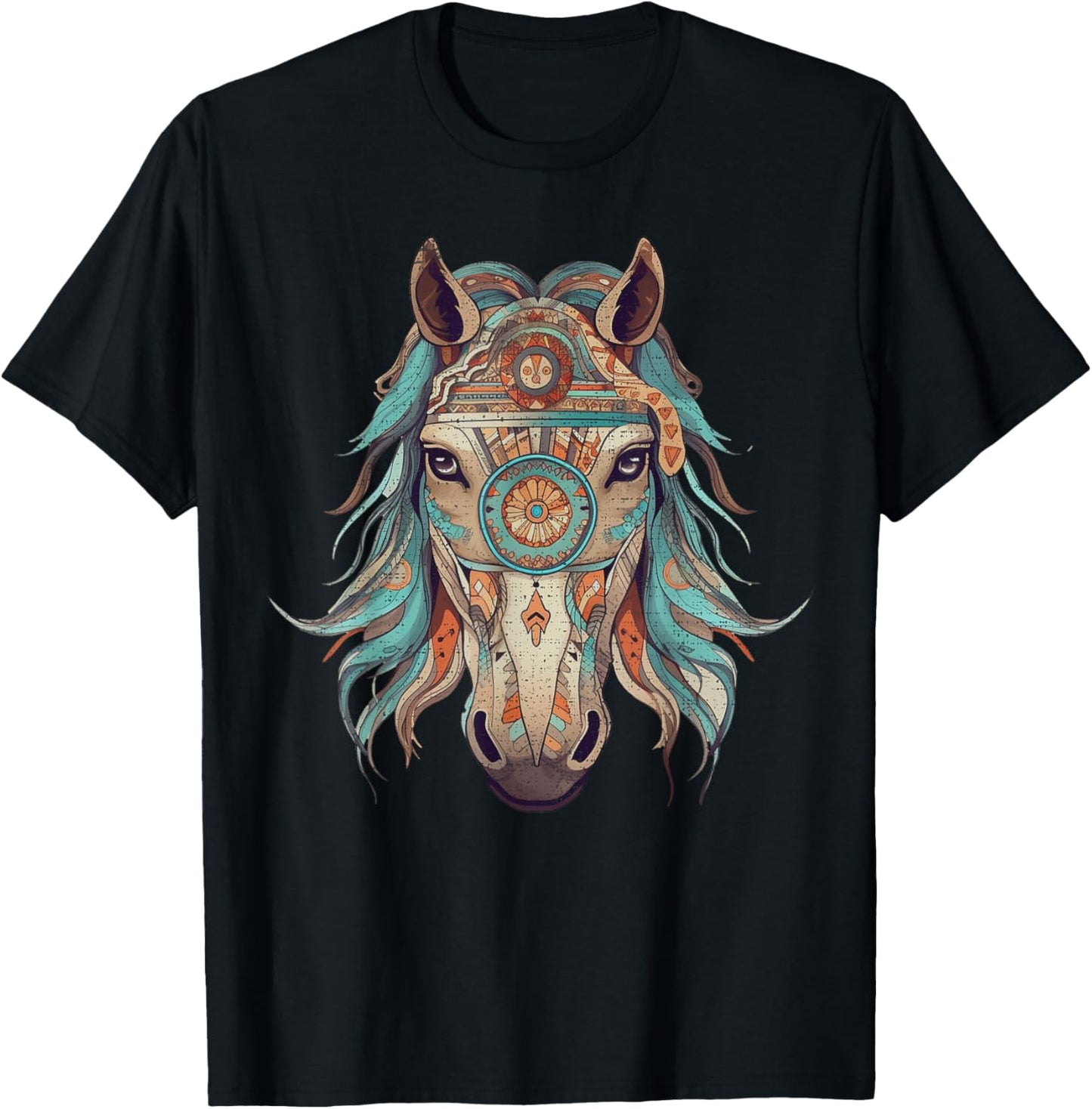 Horse Tribal Abstract Art Native American Geometric Horses