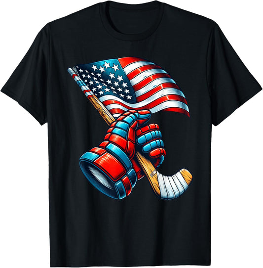 Patriotic Ice Hockey 4Th Of July Usa Independence Day