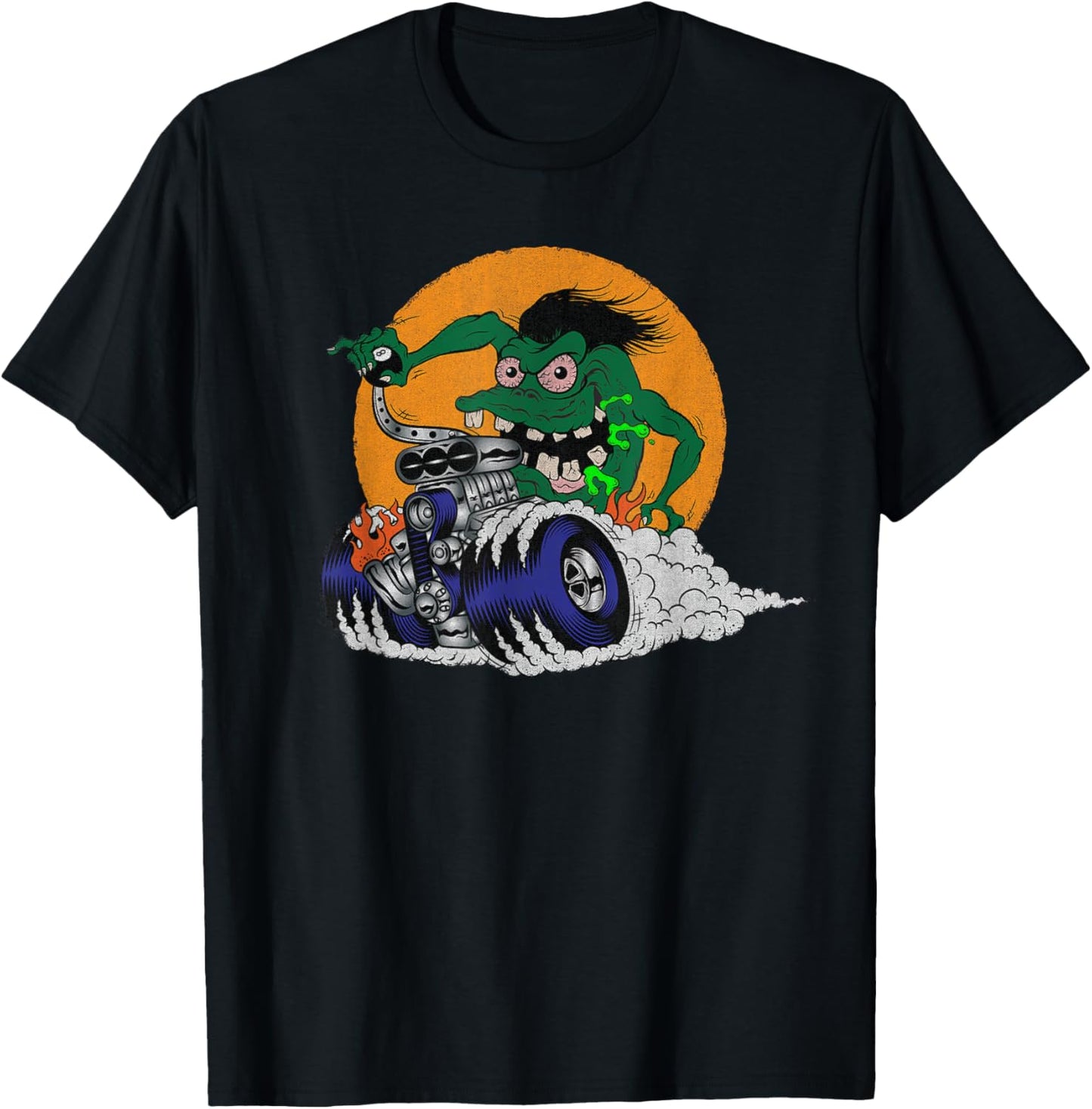 Hot Rod Monster T Shirt V8 Engine, Drag Race, Speed Demon