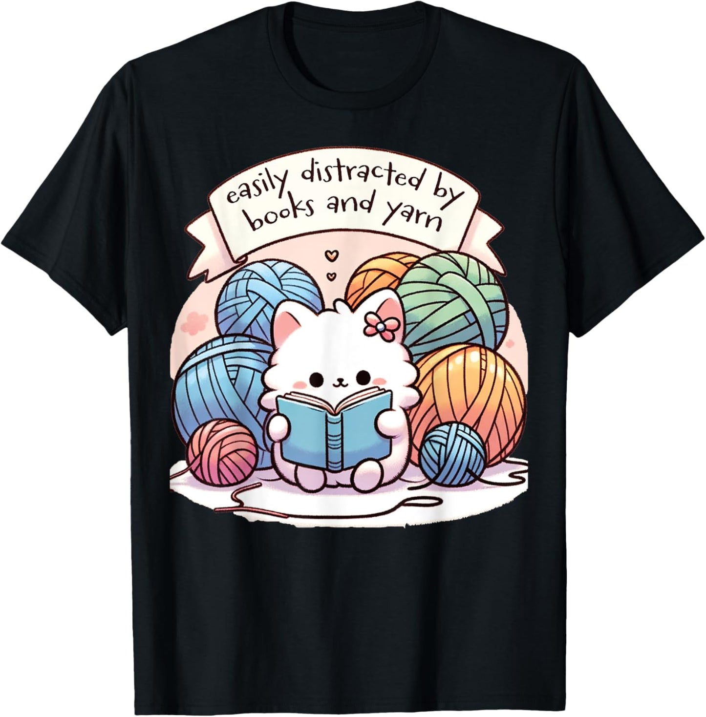 Funny Knitter Easily Distracted By Books And Yarn Knitting