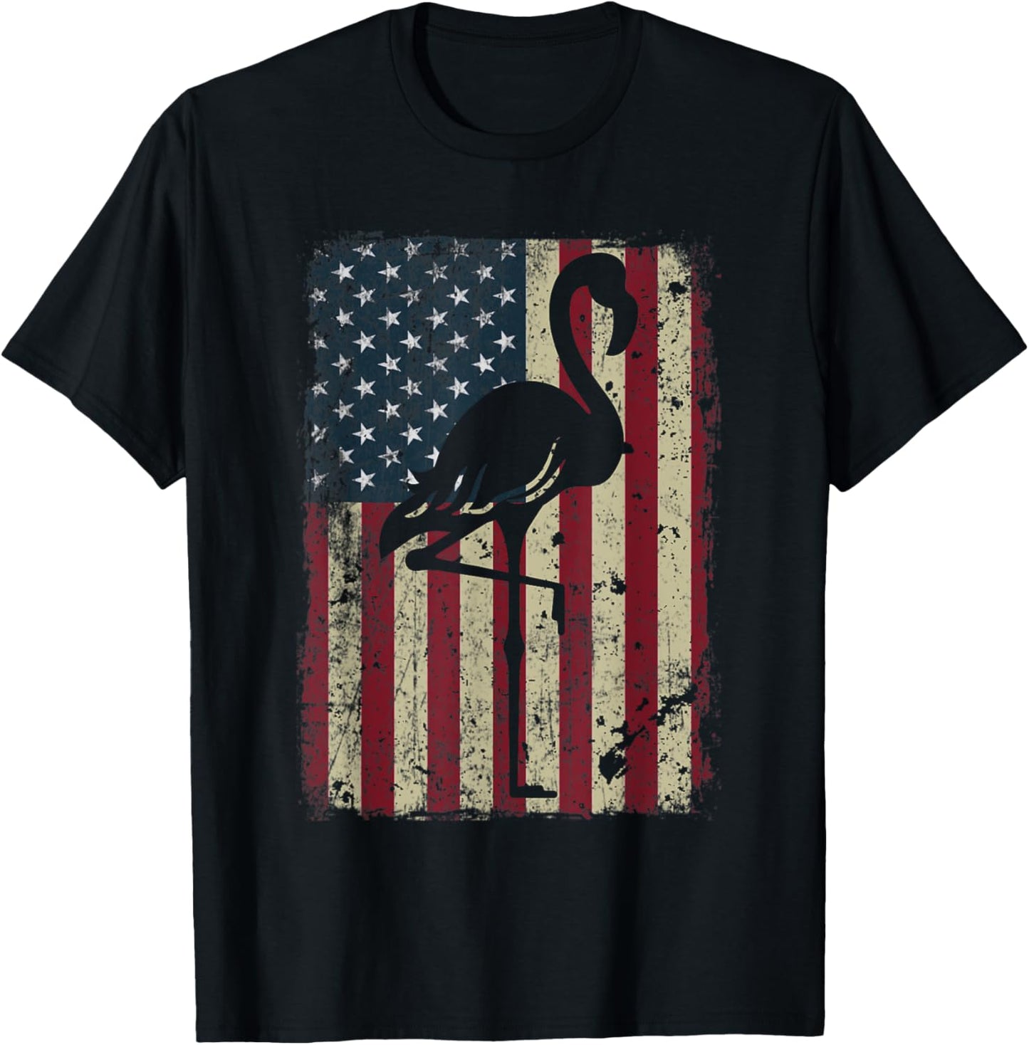Flamingo 4Th Of July Vintage American Flag Funny Patriotic