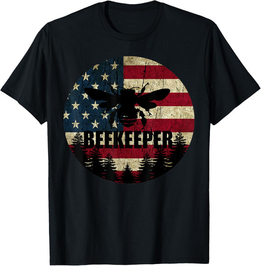 Patriotic Beekeeper Shirt American Flag 4Th Of July Gift Bee