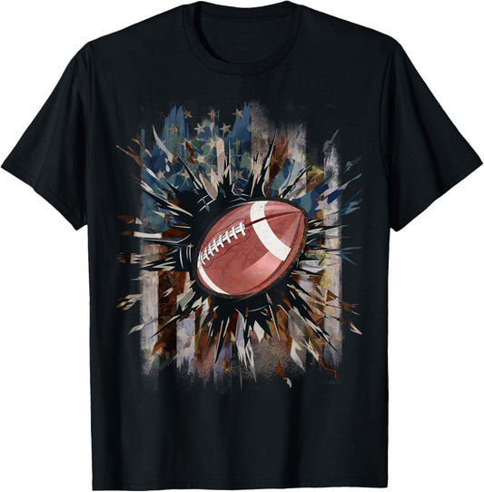 Patriotic Football 4Th Of July Men Usa American Flag Boys
