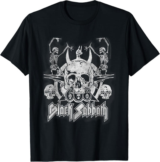 Black Sabbath Official Vintage Dancing Skeletons