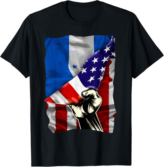 Half American Flag Honduran Roots Usa Flag Honduras Dna