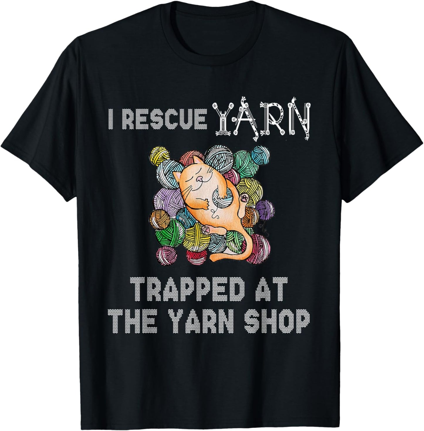 I rescue yarn trapped at the yarn shop.