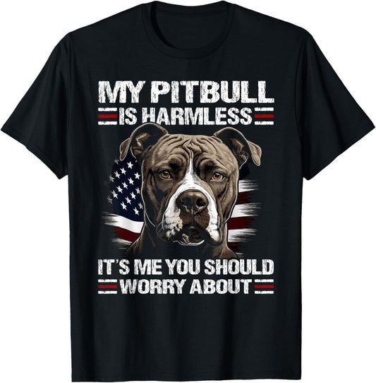 Best Pitbull Dad American Flag Pitbull