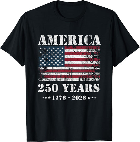 250 Years America Anniversary Grunge Flag Usa