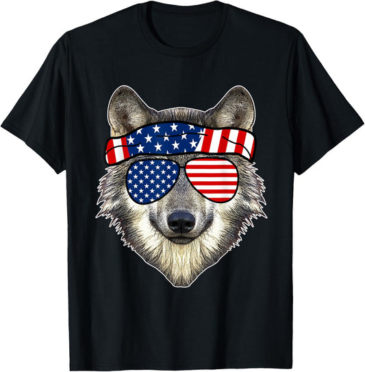 American Sunglasses Wolf 4Th Of July Awesome Usa Gift