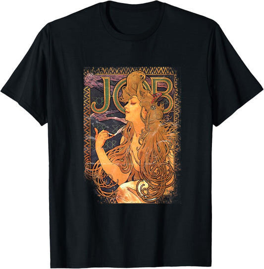 Vintage Art Nouveau Alphonse Mucha JOB Woman Illustration