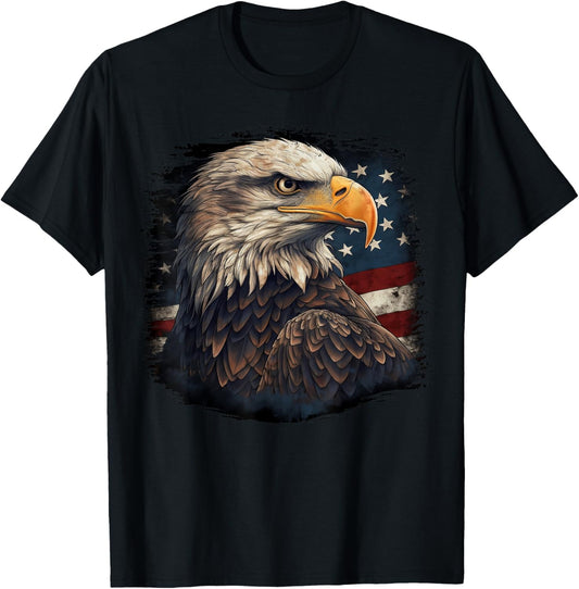 Bald Eagle Us American Flag 4Th Of July Proud Patriotic Tee