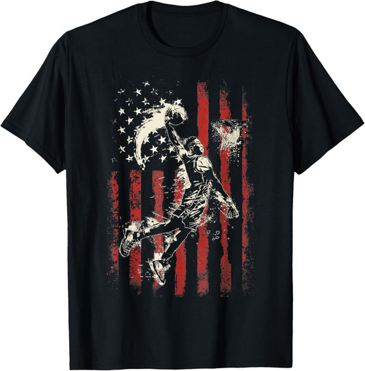 Patriotic Basketball 4Th Of July Men Usa American Flag Boys