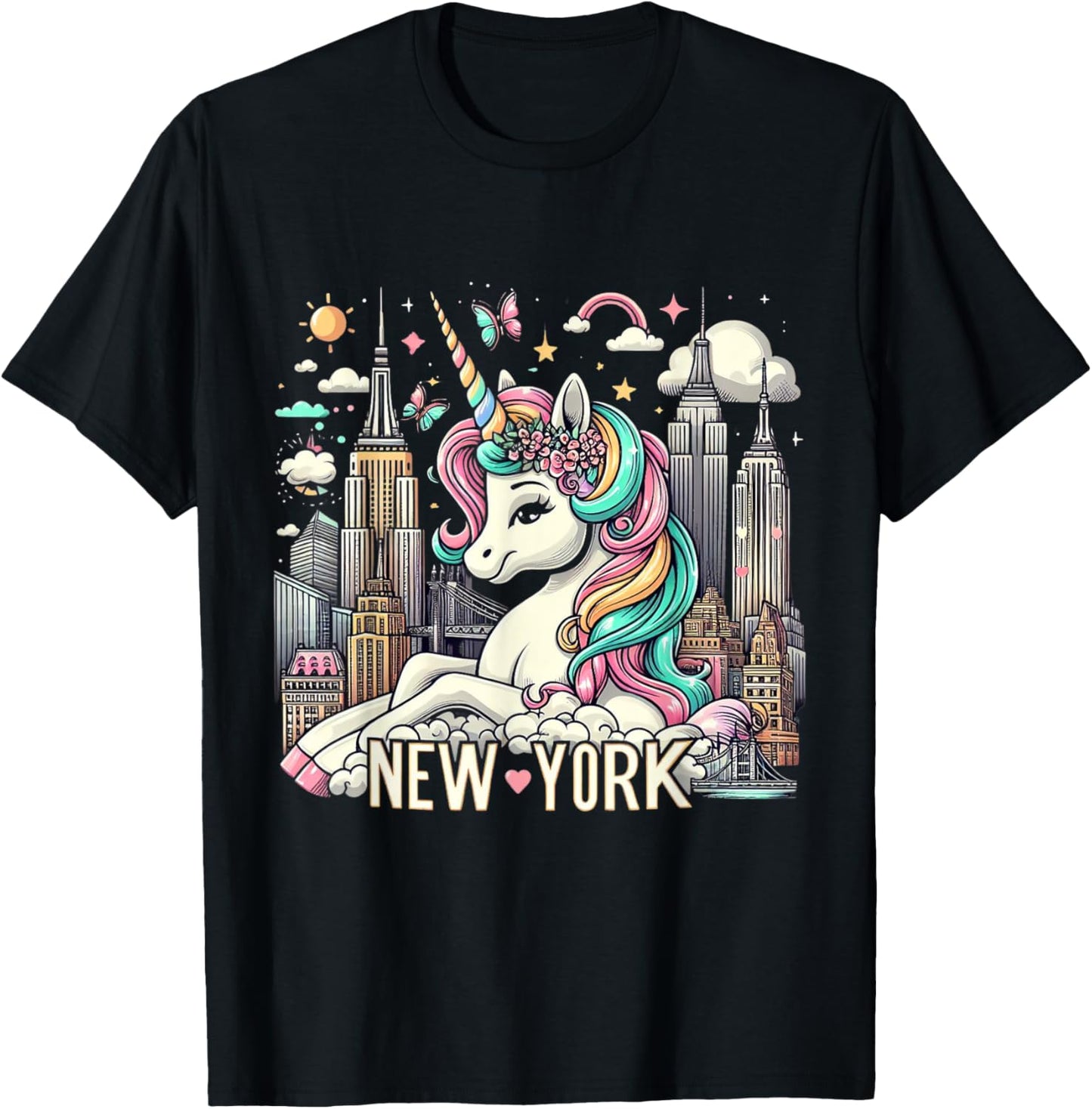 Unicorn New York Nyc United States America Boys Girls Kids