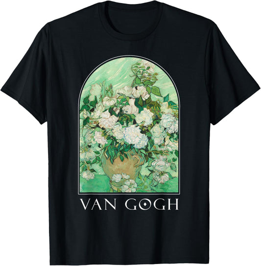 Van Gogh Vase with Pink Roses Classic Art Vintage Aesthetic