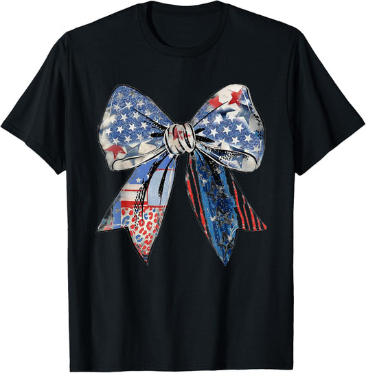 Usa Flag Coquette Bow Patriotic Aesthetic
