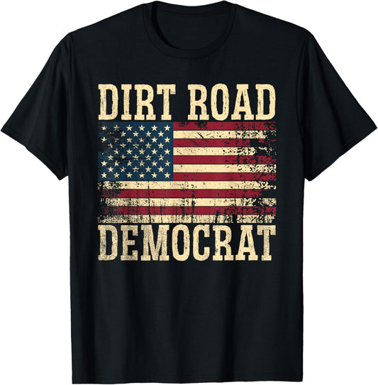 Dirt Road Democrat Vintage American Flag