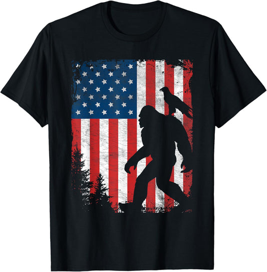 Bigfoot 4Th Of July American Eagle Usa Flag Patriotic Kids