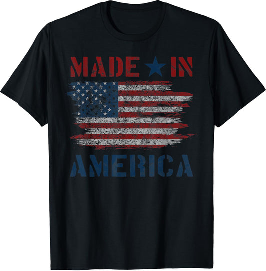Made In America With Us Flag Design For Usa Independence Day