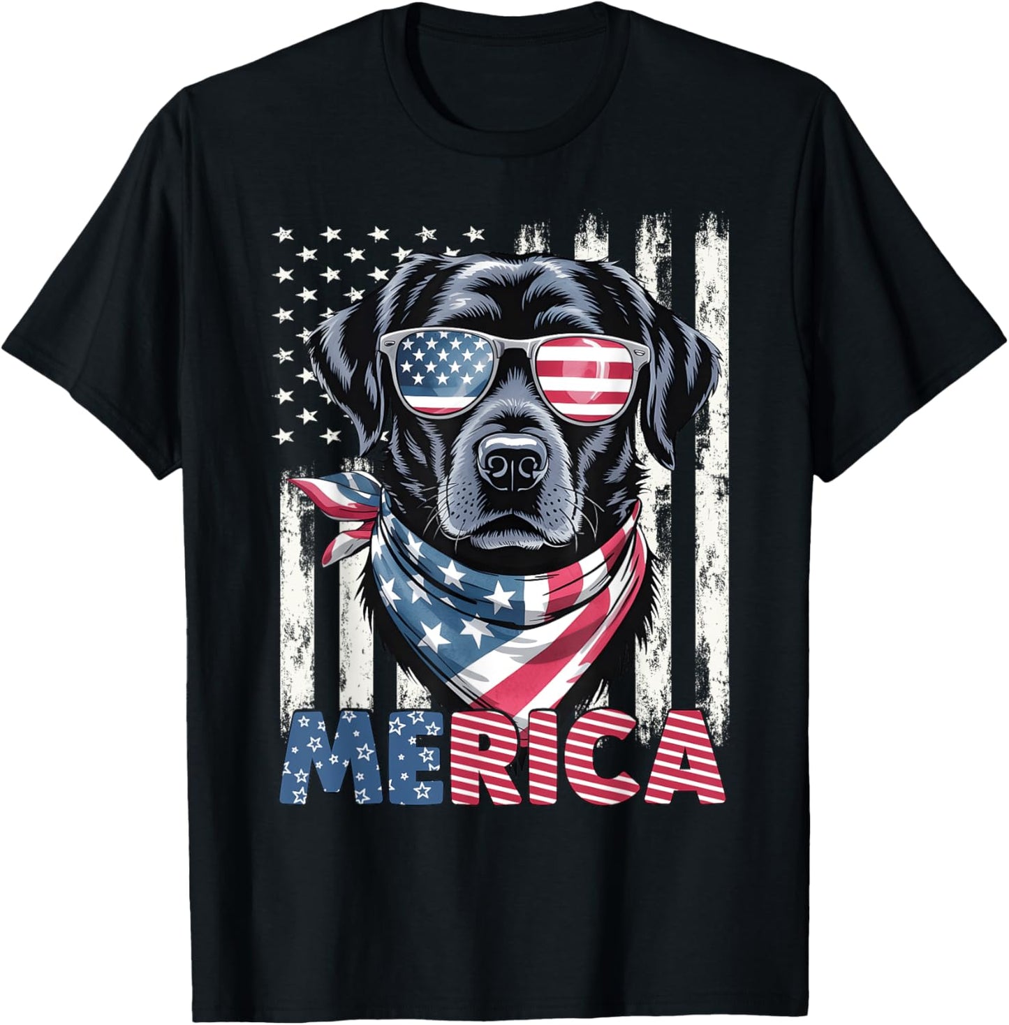 Labrador Retriever Usa Flag Merica Patriotic Dog 4Th July